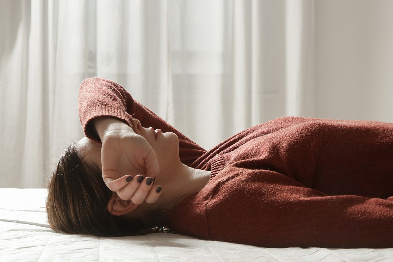 Woman feeling exhausted